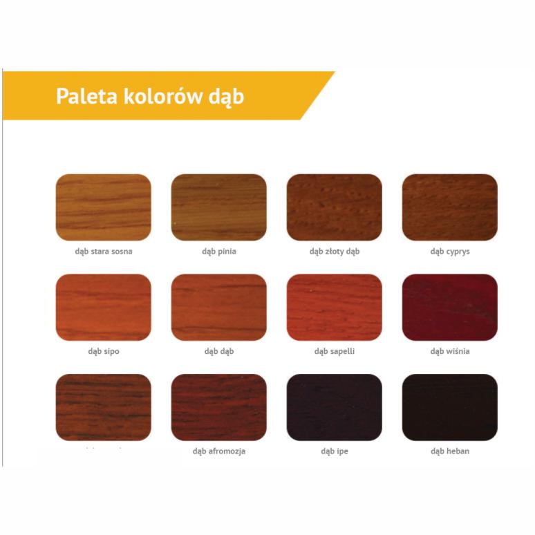Paleta kolorów dla okien drewnianych typu dąb, paleta kolorystyczna okien dąb
