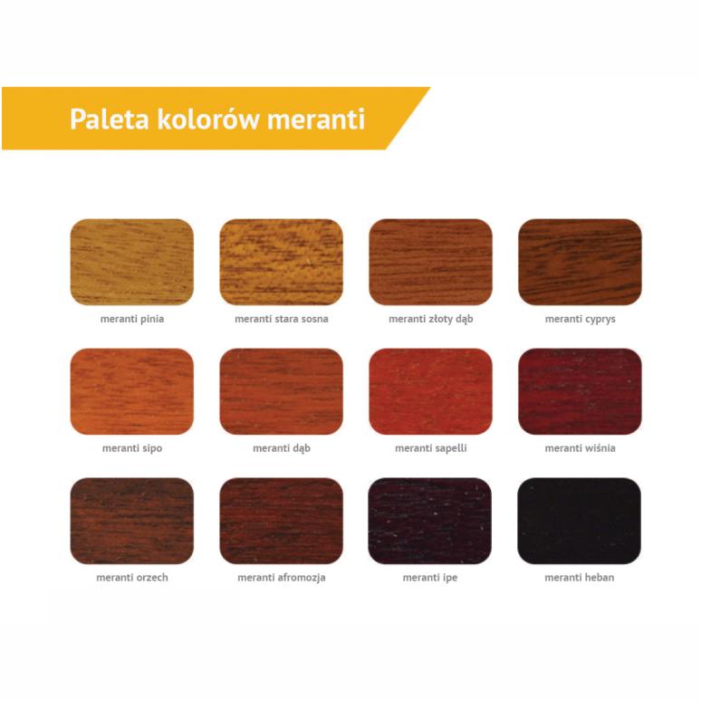 Paleta kolorów dla okien drewnianych typu meranti, paleta kolorystyczna okien meranti